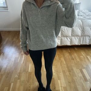 & other stories Stockholm half zip sweater pullover gray XS